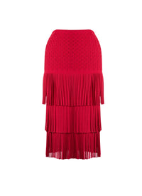 Knitted Apache skirt - Red