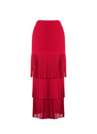 Jupe Apache en laine mélangée - Rouge