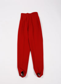 Pantalon Stretch en laine - Grenat