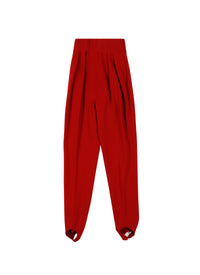 Pantalon Stretch en laine - Grenat