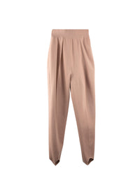 Stretch wool trousers - Flesh Pink