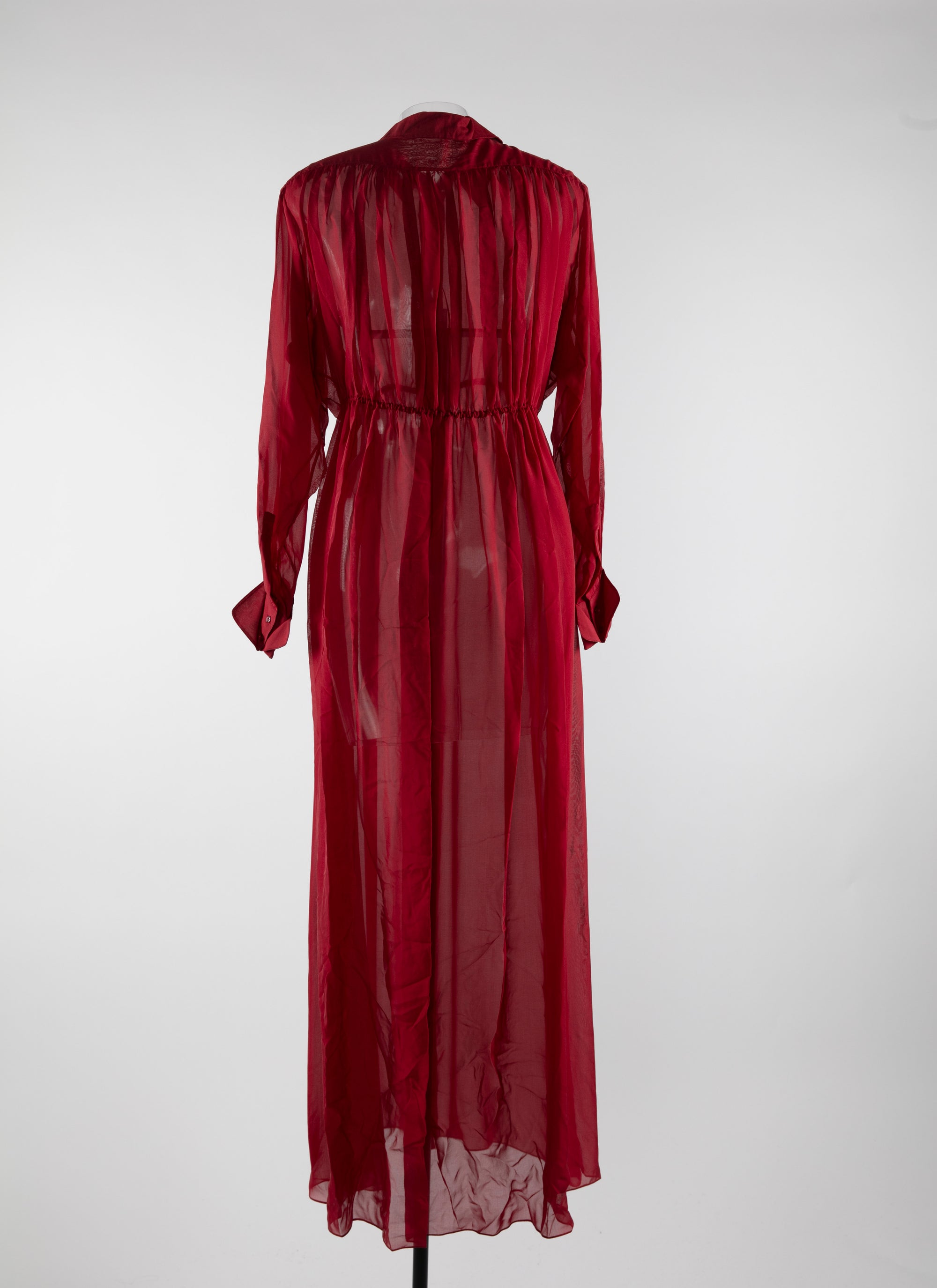 Silk shirt dress - Garnet