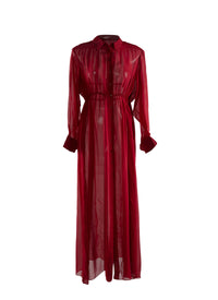 Silk shirt dress - Garnet