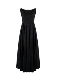 Robe brodée sans manches en laine - Noir & Nuit