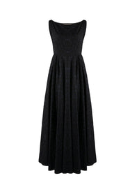 Robe fluide brodée sans manches - Noir & Nuit
