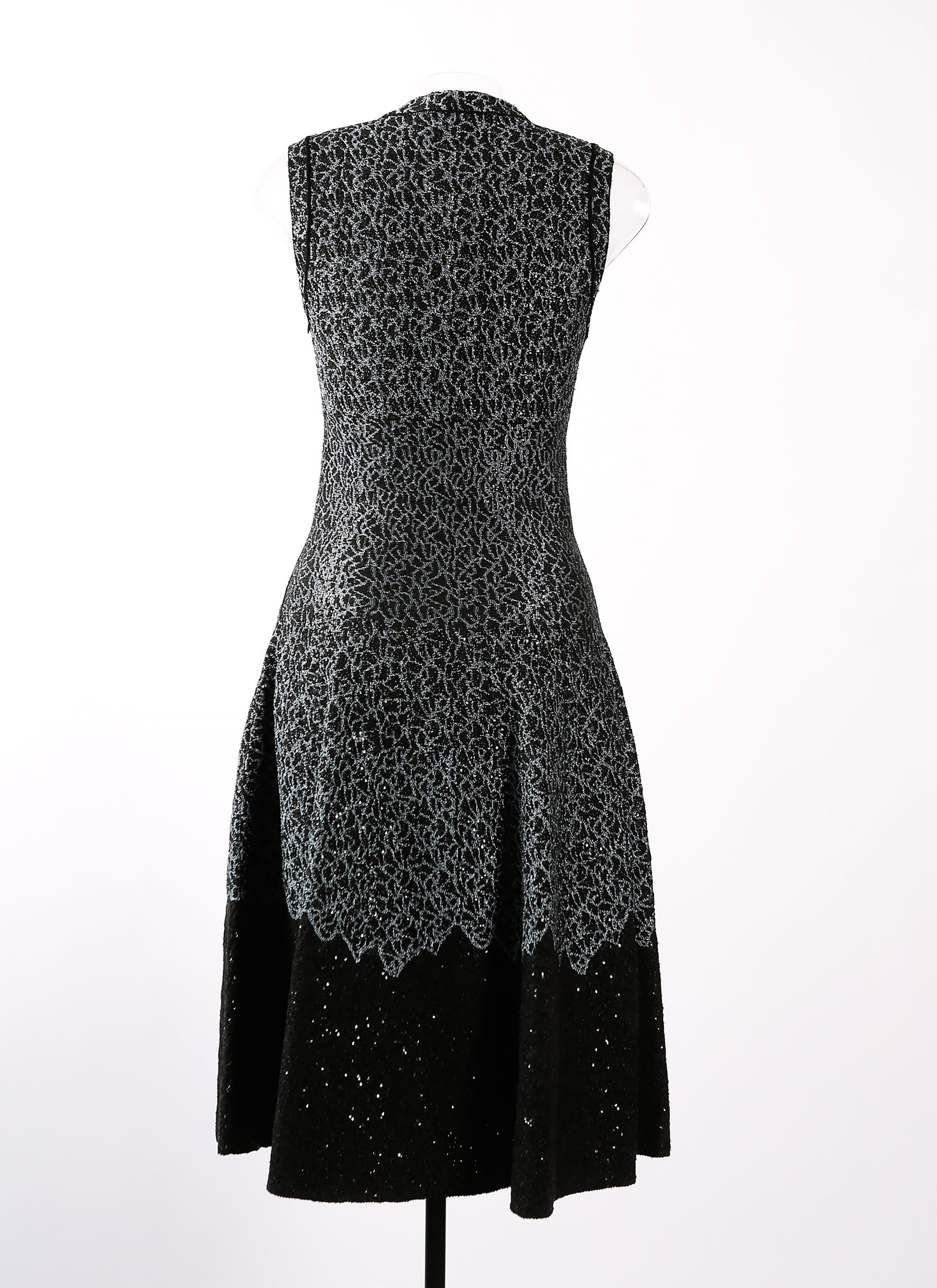 Robe sans manches Jungle en maille - Noir & Bleu
