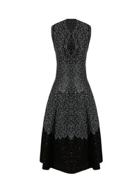 Robe sans manches Jungle en maille - Noir & Bleu
