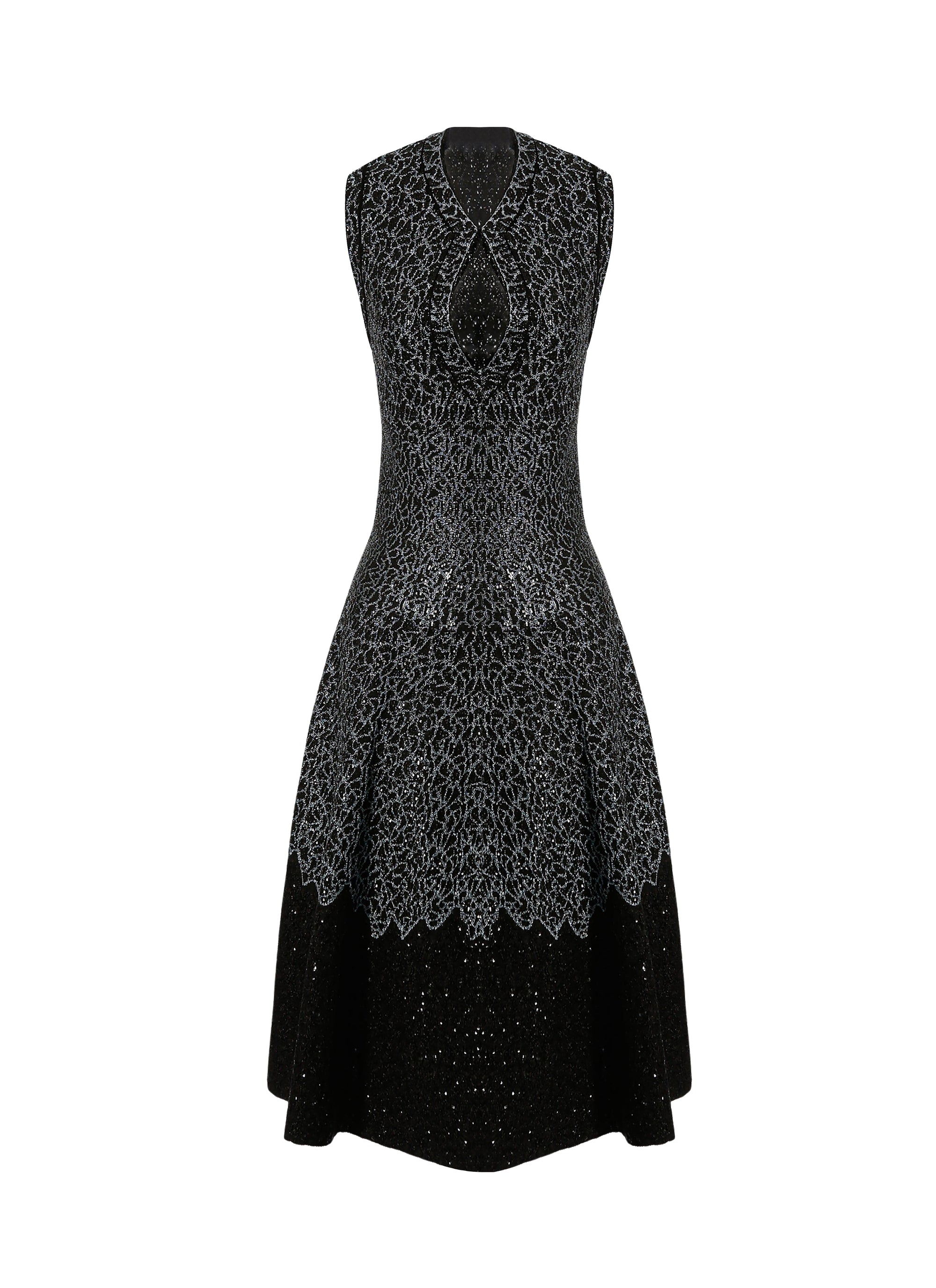 Robe sans manches Jungle en maille - Noir & Bleu