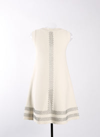 Robe sans manches Taboo en maille - Ecru