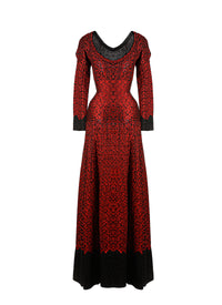 Robe à manches longues Jungle - Noir & Rouge