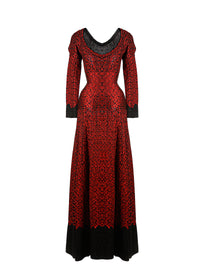 Robe à manches longues Jungle - Noir & Rouge