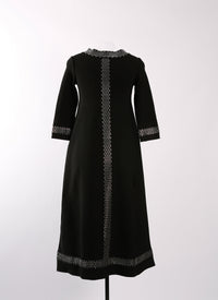 Taboo 3/4 sleeve dress - Black intense