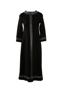 3/4 sleeve Taboo dress - Black
