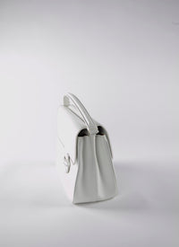 Leather farm bag - Optic White