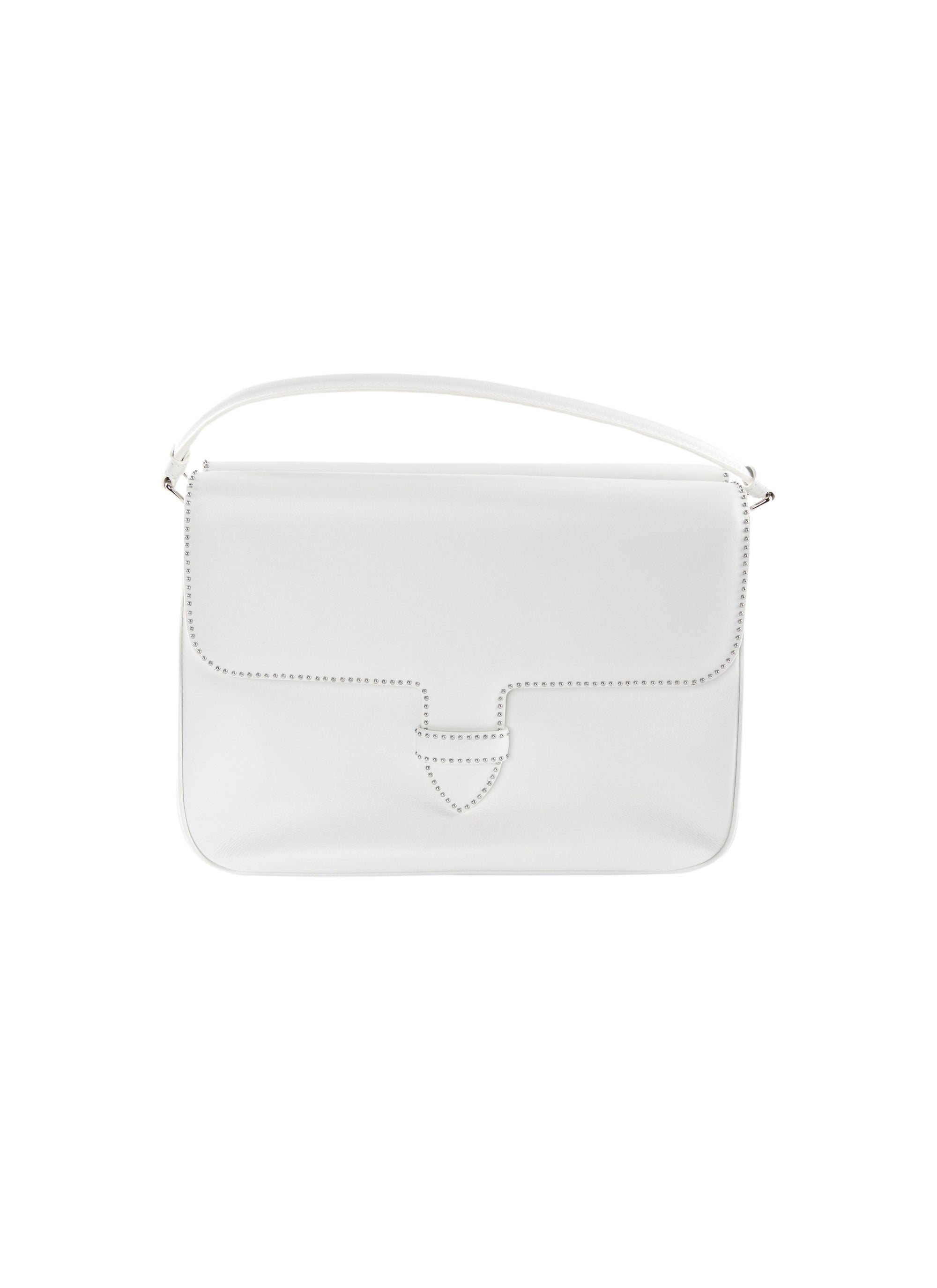 Leather farm bag - Optic White