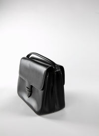 Leather farm bag - Black intense