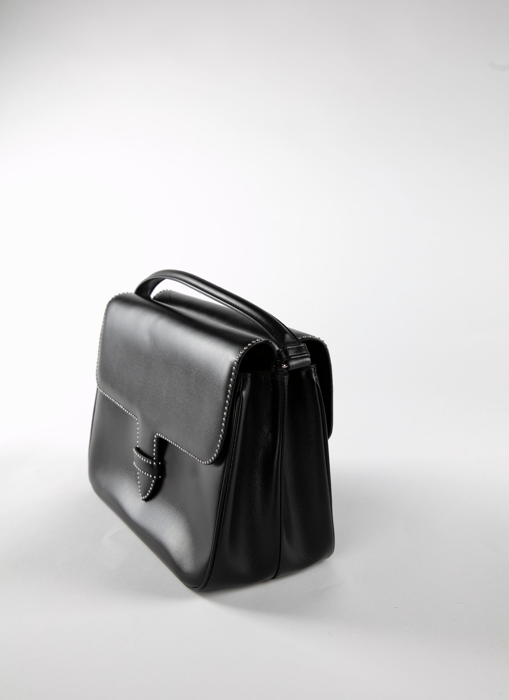Leather farm bag - Black intense