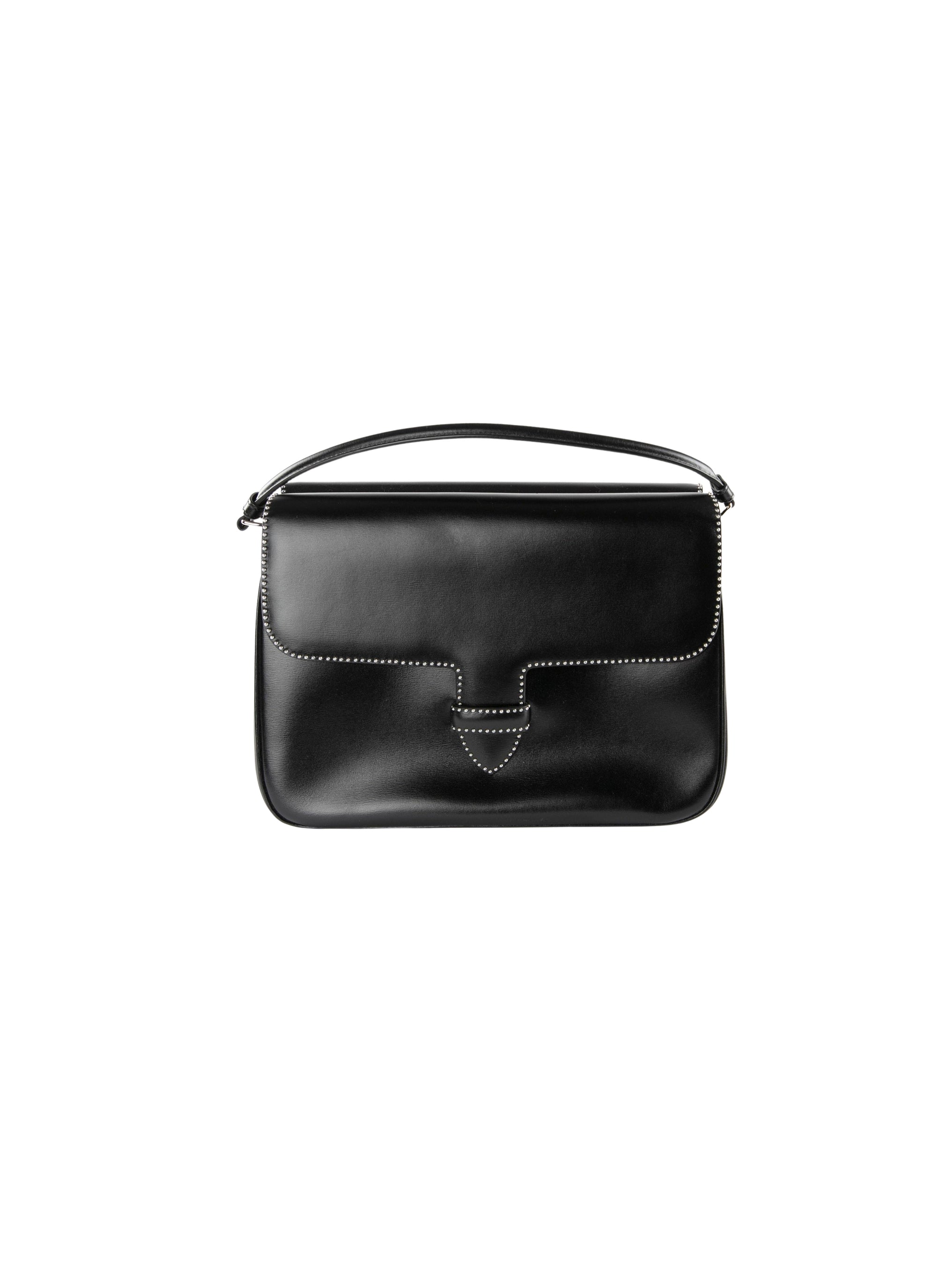 Leather farm bag - Black intense