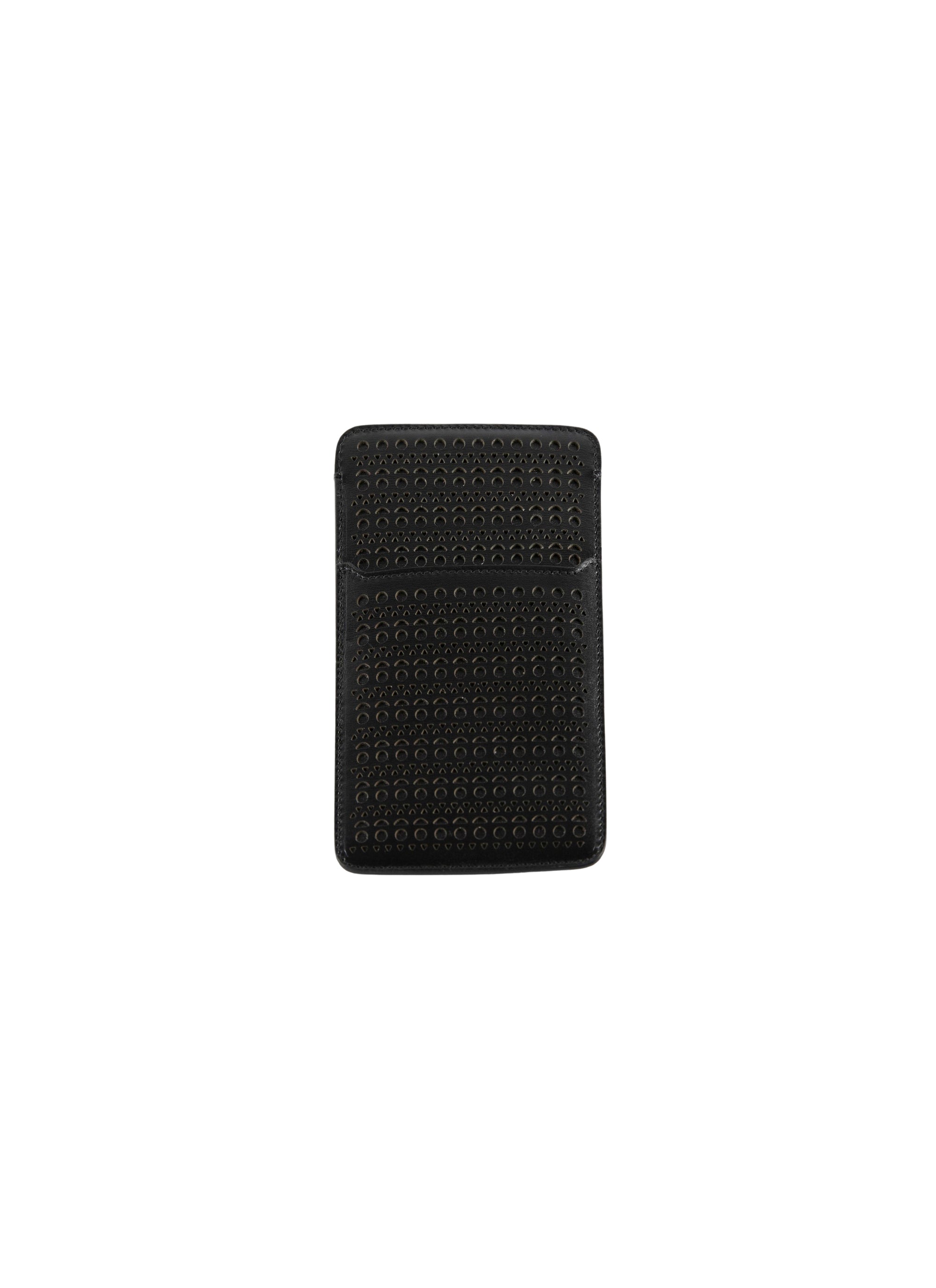 Leather phone holder - Black intense