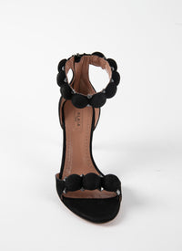 Bombe 90 sandals in leather - Intense Black