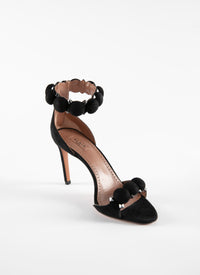 Bombe 90 sandals in leather - Intense Black