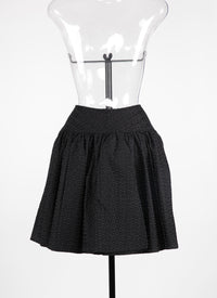 Mini-jupe plissée unie - Noir