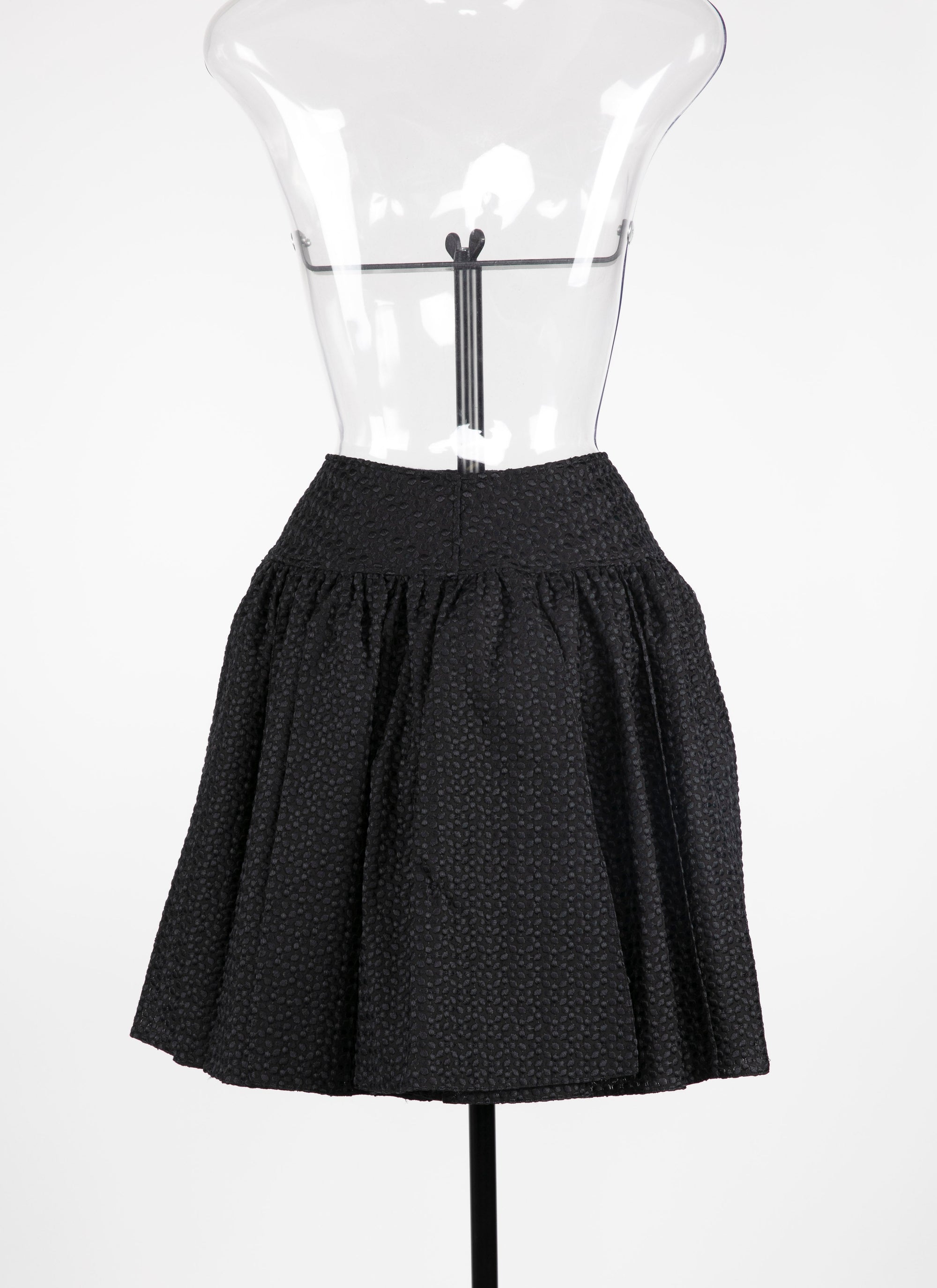 Mini-jupe plissée unie - Noir