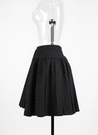 Mini-jupe plissée unie - Noir