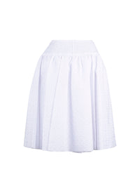 Unlined openwork mini skirt - White