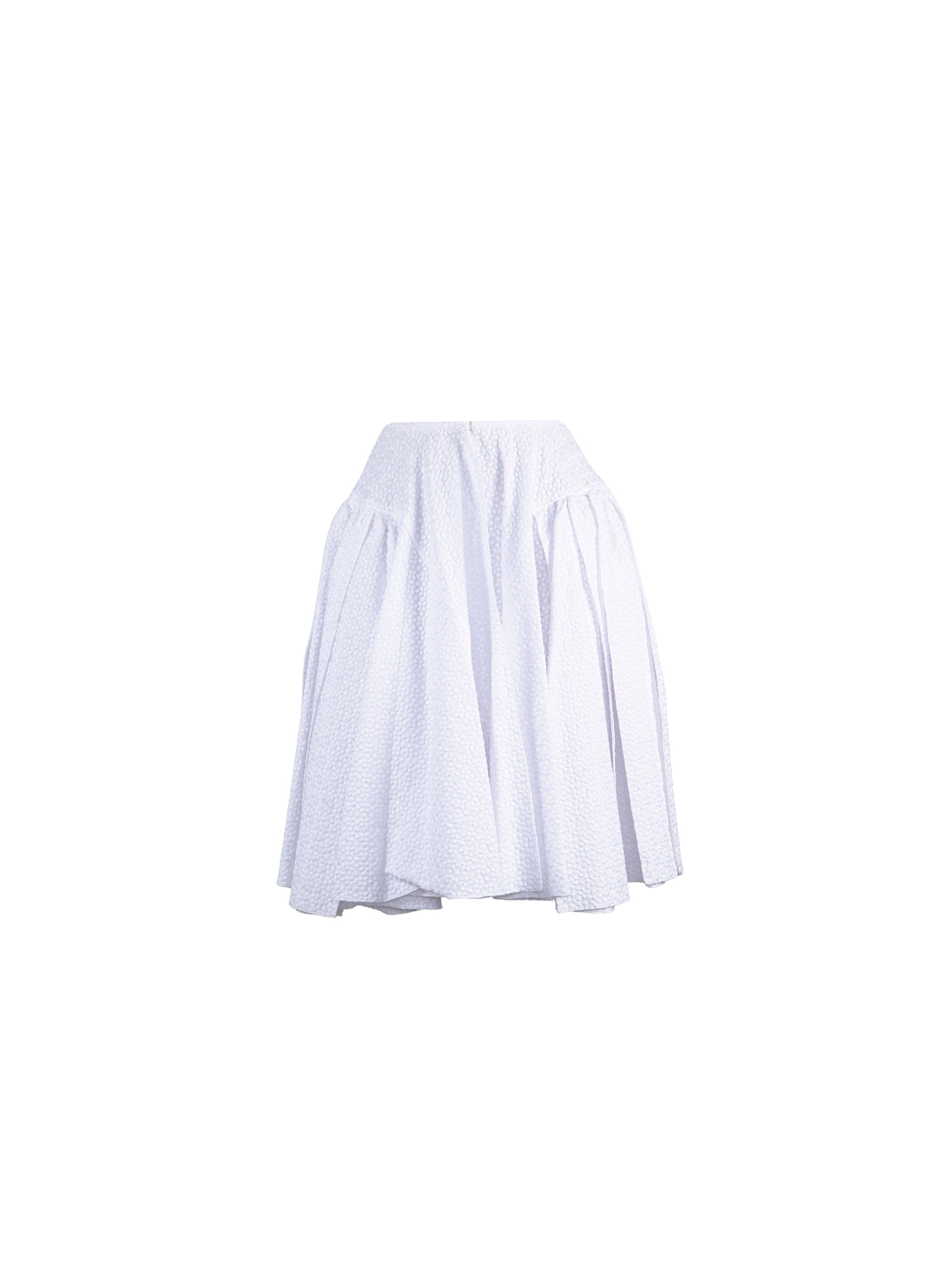 Openwork unlined mini skirt - White
