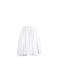 Unlined openwork mini skirt - White