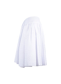 Unlined openwork mini skirt - White