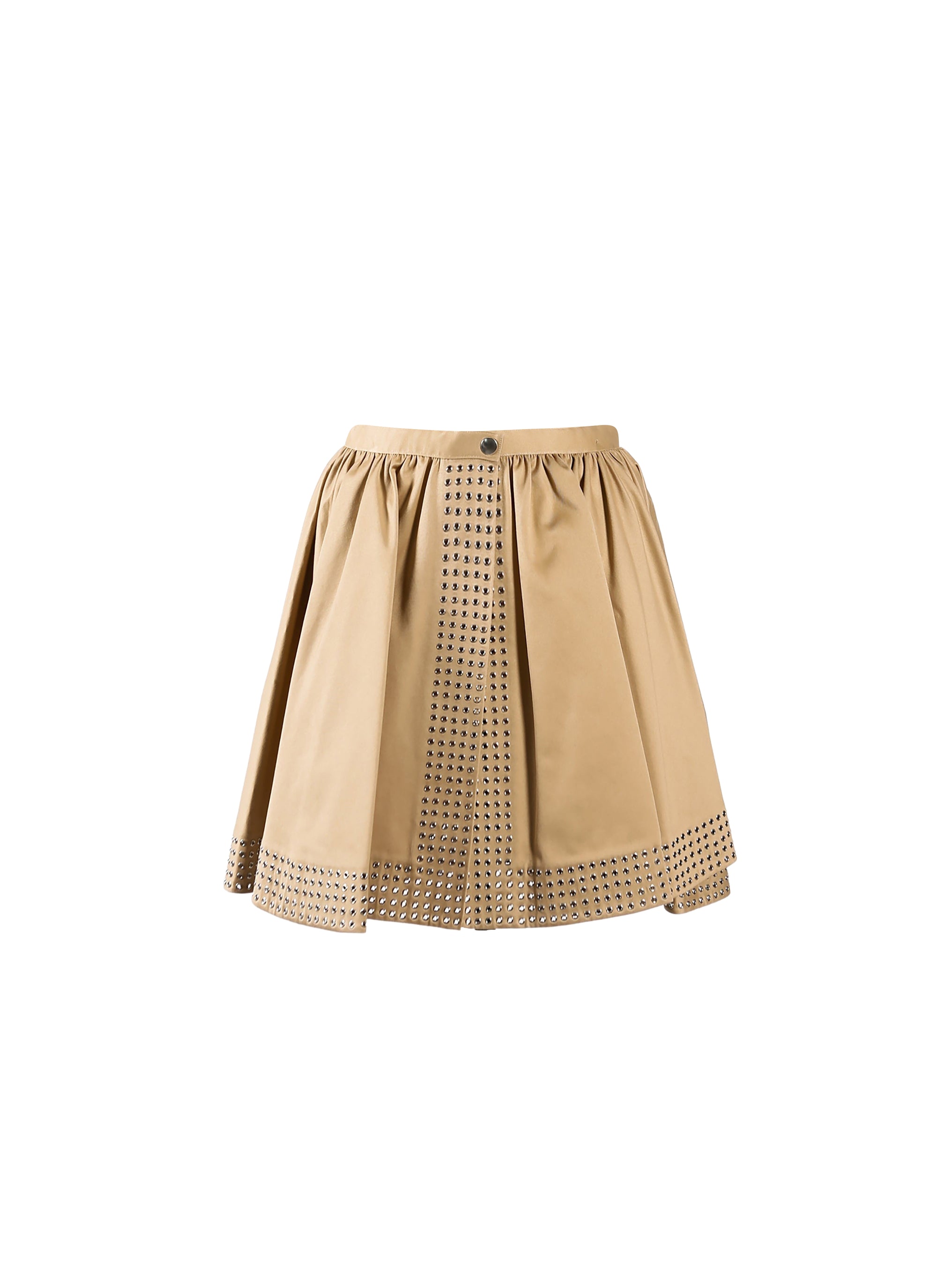 Jupe courte en gabardine - Beige