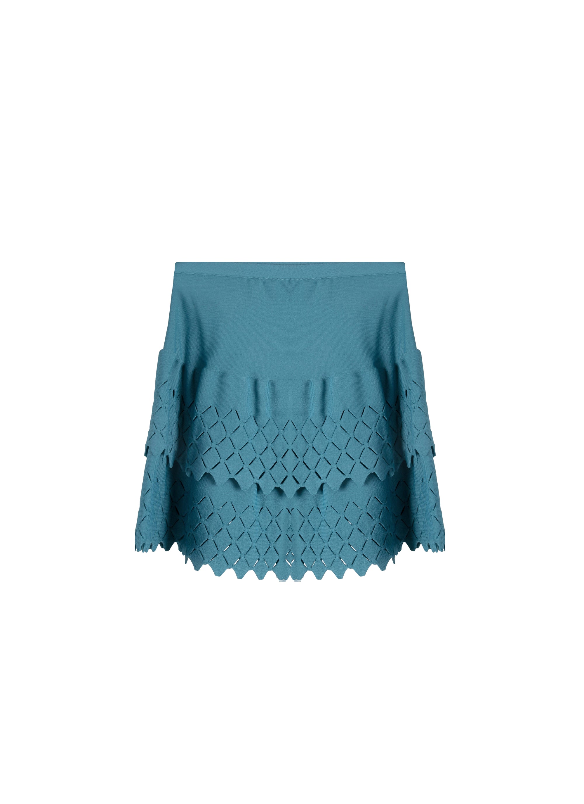 Jupe Diamant en maille - Bleu Glacier