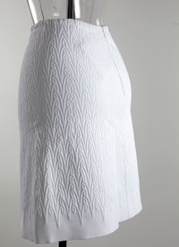 Jupe courte avec détail broderie géométrique - Blanc