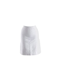 Jupe courte avec détail broderie géométrique - Blanc
