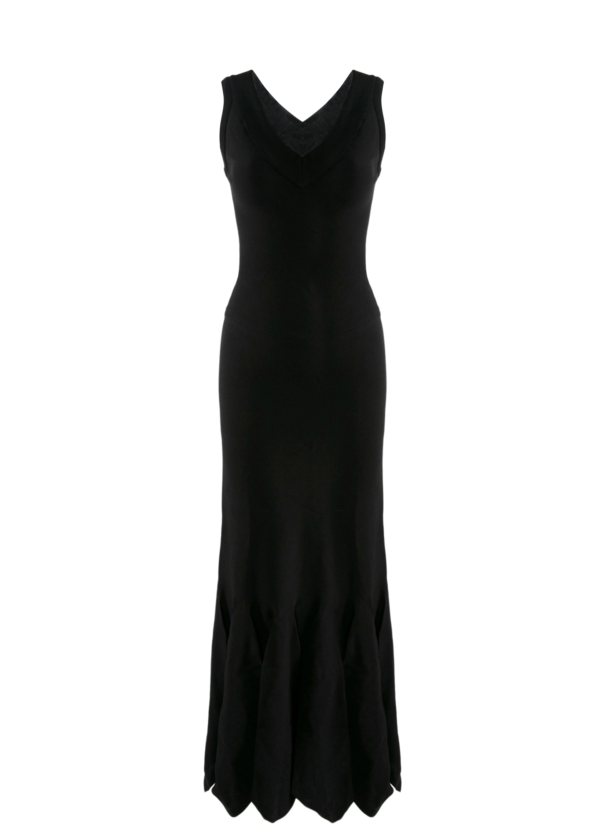 V-neck sleeveless dress - Black intense