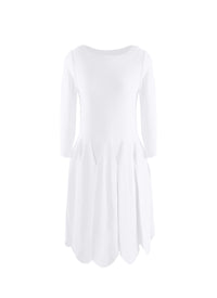 3/4 Sleeve Mini Dress - White