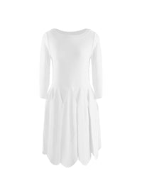 Robe mini à manches 3/4 - Blanc