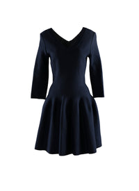 3/4 sleeves v-neck dress - Cobalt