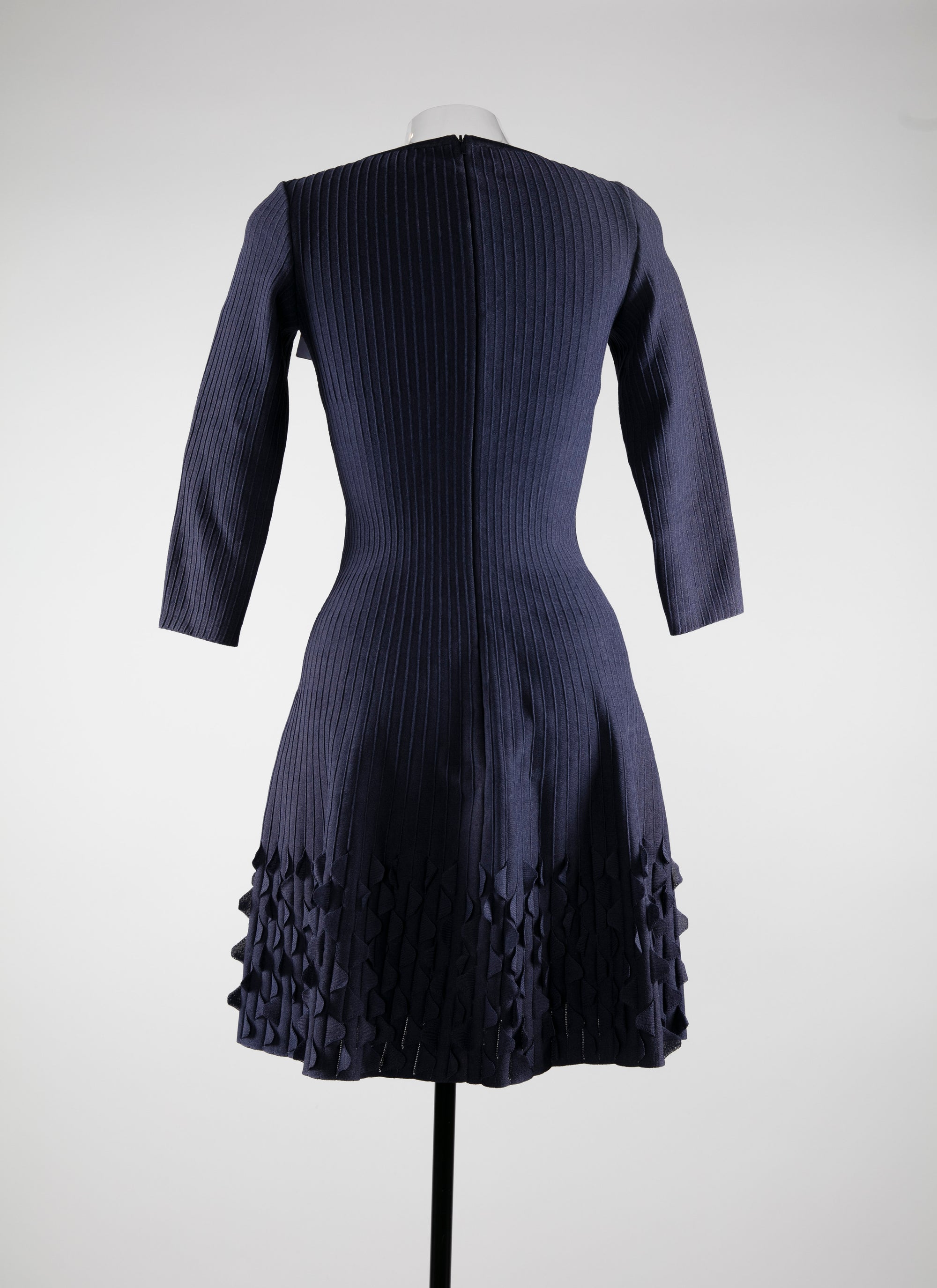 Robe à manches 3/4 avec détails en relief - Cobalt
