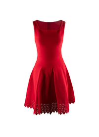 Robe sans manches ajourée - Ecarlate