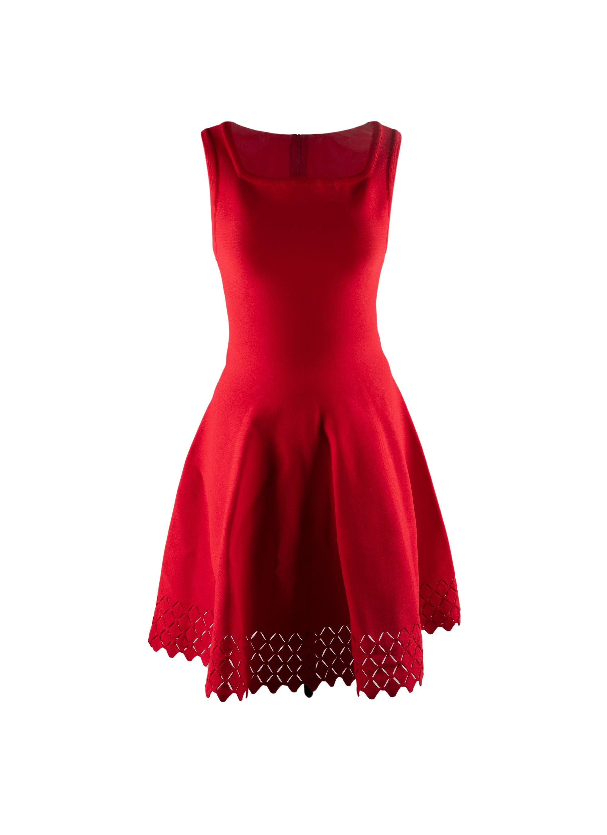 Robe sans manches ajourée - Ecarlate