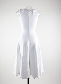Robe mi-longue sans manches - Blanc