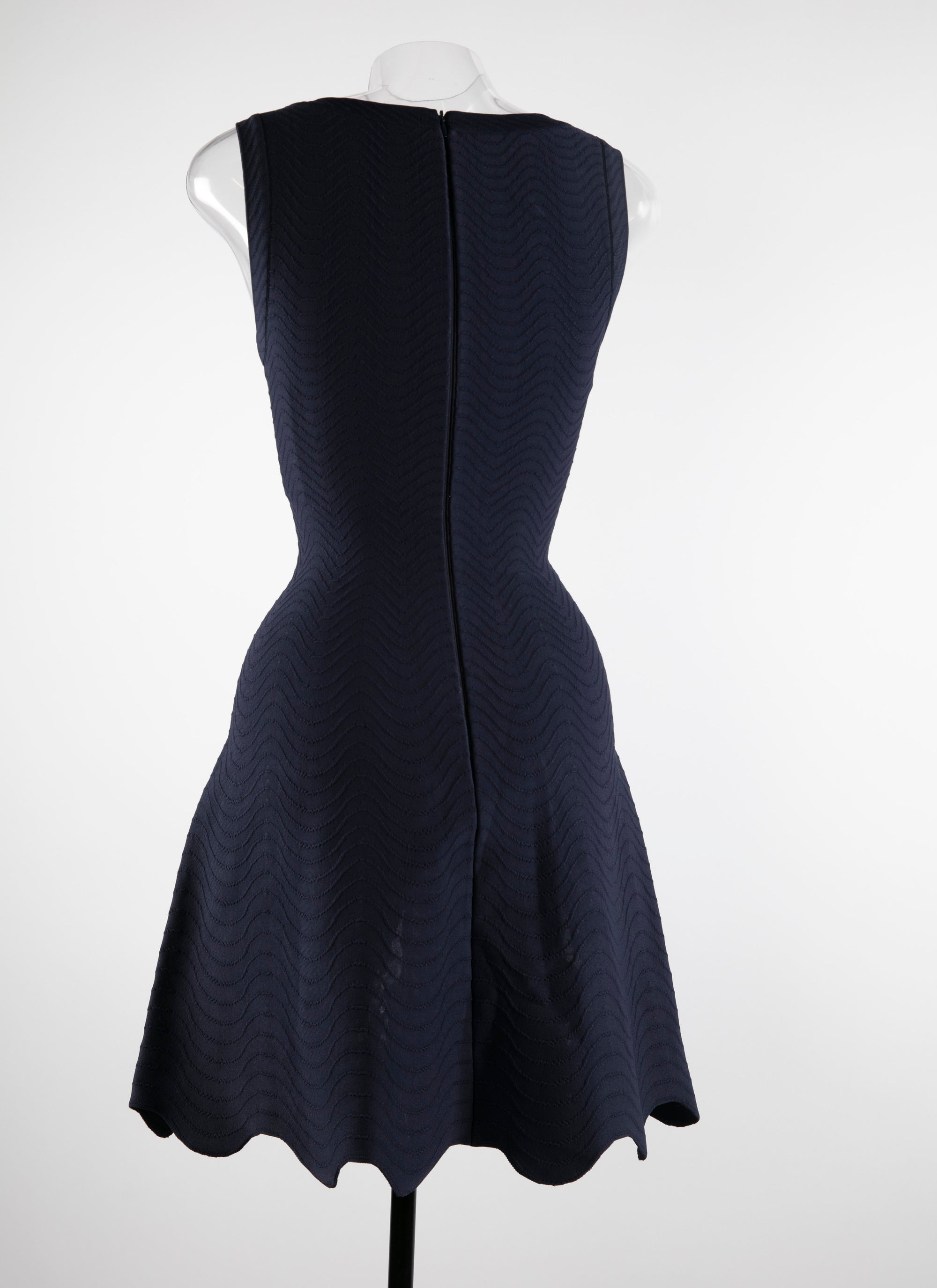 Robe courte sans manches zippée au dos - Cobalt