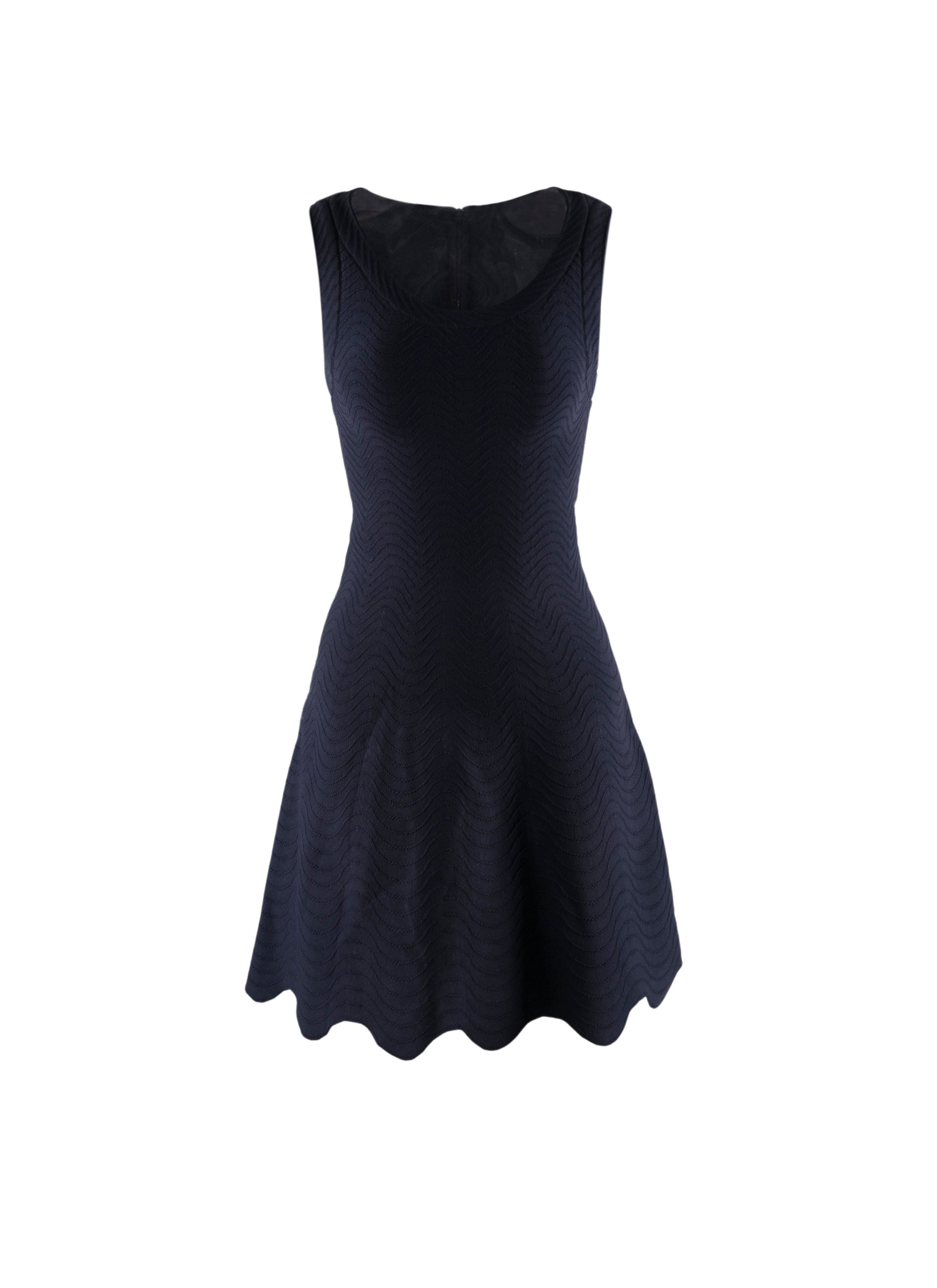Robe courte sans manches zippée au dos - Cobalt