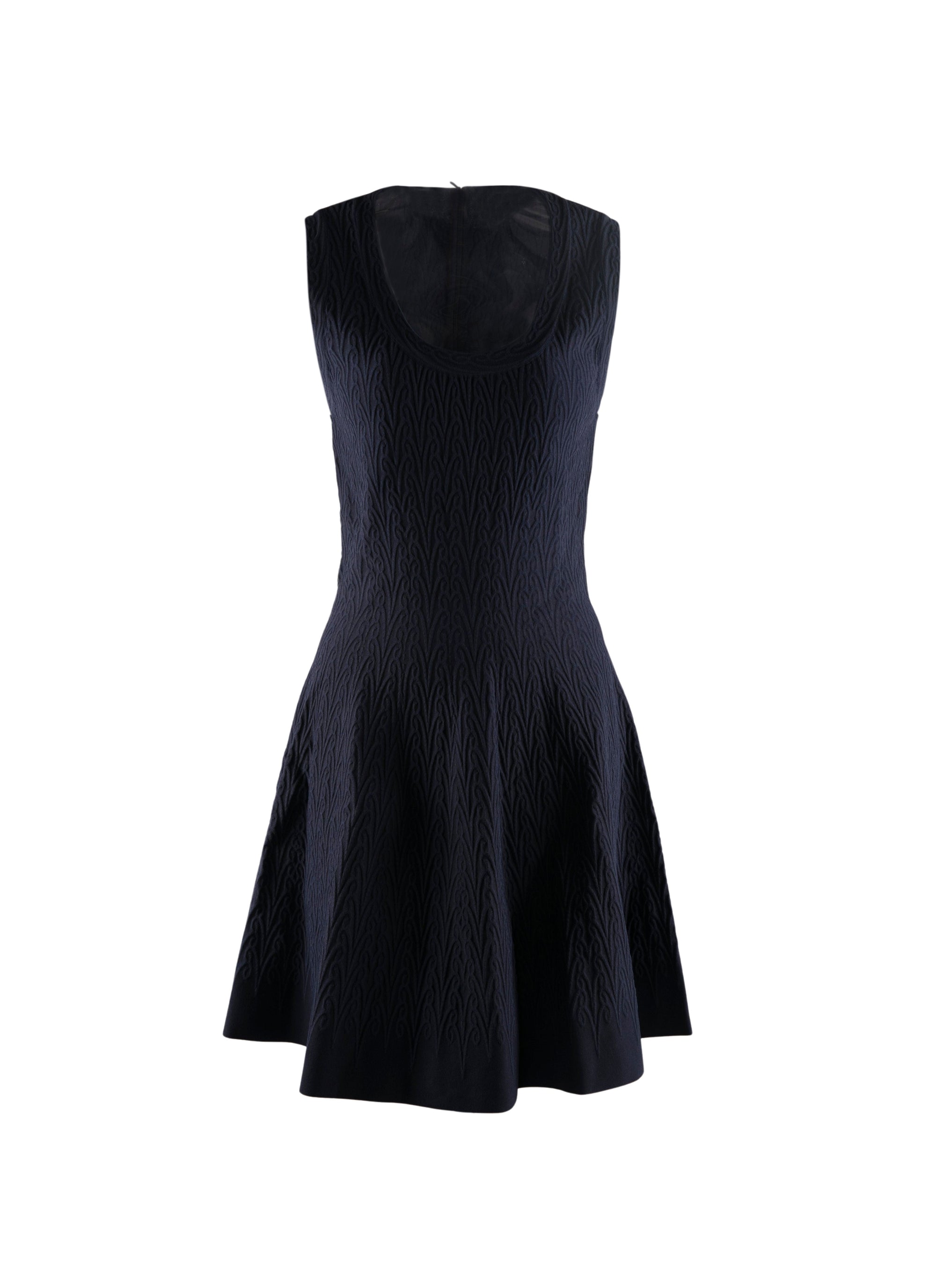 Sleeveless u-neck dress - Cobalt