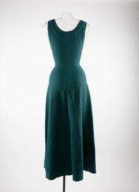 Sleeveless midi-length dress - Petroleum Blue