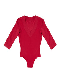 3/4 sleeve bodysuit - Amaranth