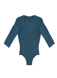 3/4 sleeve bodysuit - Mineral Blue